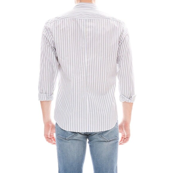 Frank & Eileen Size M  Mans Shirt Finbar Cotton Red Stripes Poplin Button Down - Picture 2 of 14